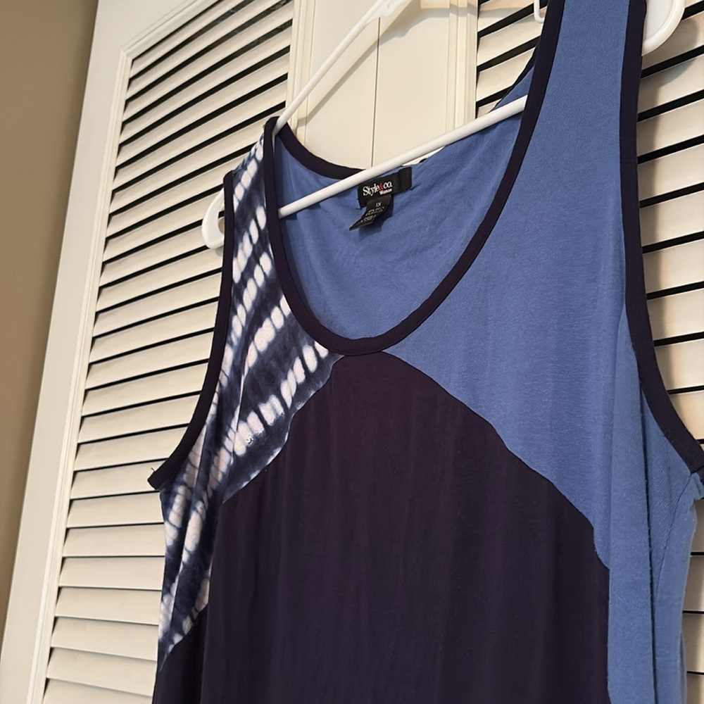 Style & Co. Blue and Black Maxi Dress - Picture 3 of 4